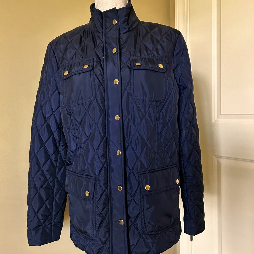 Navy Quilted Jacket (Lg)